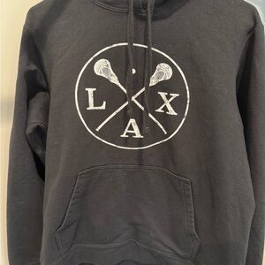Lacrosse LAX Black Men's Hoodie
